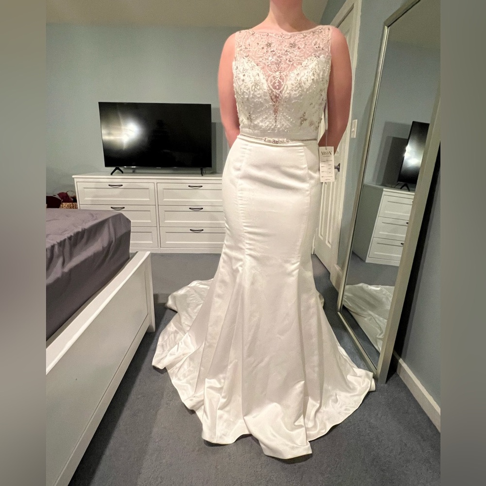 Enchanting by Mon Cheri Wedding Dress -size 14